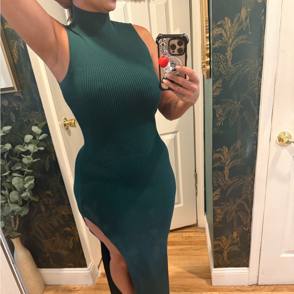 RACHEL Rachel Roy Asymmetrical Teal Dress